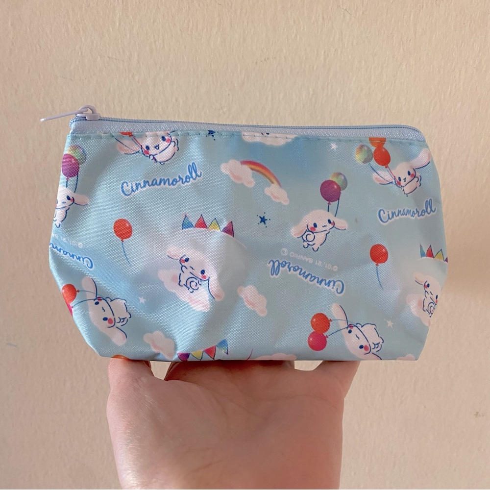 Small Cinnamoroll Print Zipper Pouch Bag